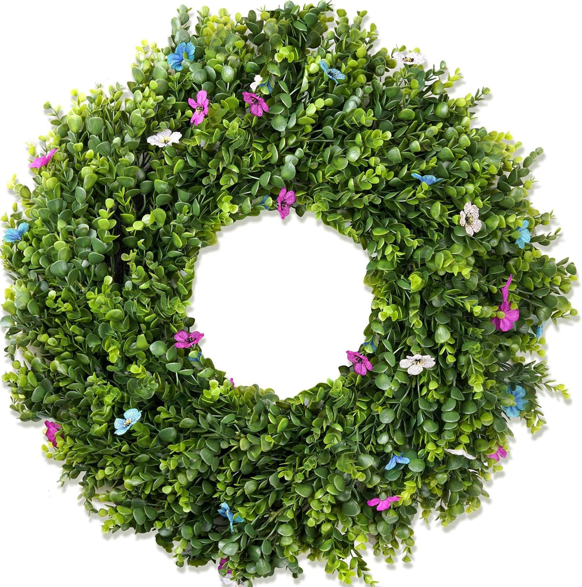 picktop 28-inch artificial boxwood wreath, wreaths for front, main product view