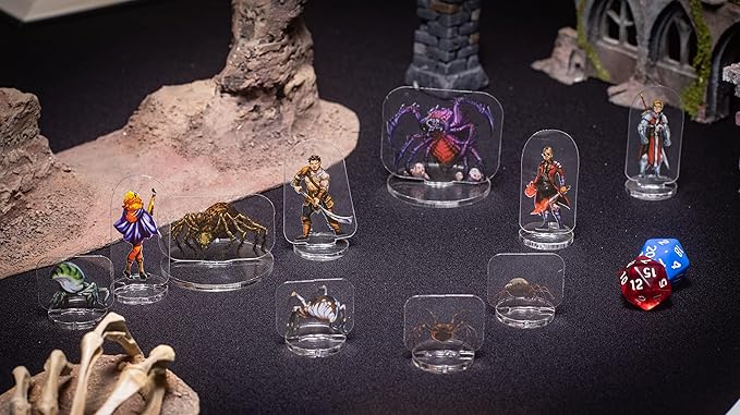 Arcknight Flat Plastic Miniatures: The Grove; 62 Unique Forest-Themed Minis for DND 5e and Pathfinder; Affordable, Skinny Figurines for Dungeons and Dragons and Other Tabletop RPG Games