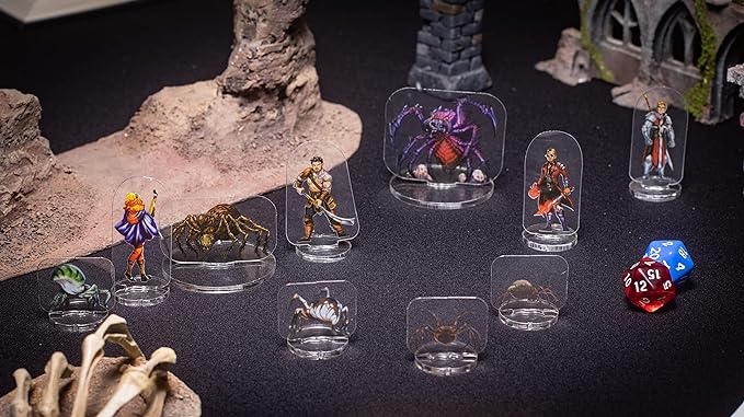 Arcknight Flat Plastic Miniatures: Underground; 62 Unique Subterranean-Themed Minis for DND 5e and Pathfinder; Affordable, Skinny Figurines for Dungeons and Dragons and Other Tabletop RPG Games