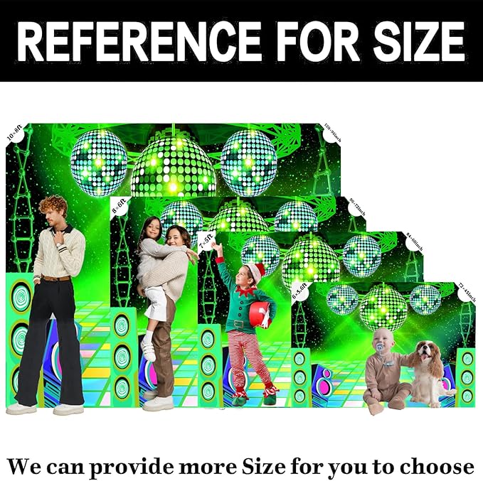 Dance Party Backdrop Retro 80s 90s Theme Stage Dance Ball Music Birthday Party Decoration DJ Photography Background 5 x 3 ft for Baby Shower Picture Photo Shoot Polyester Fabric,Purple