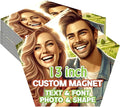 KETABAO – 13" Create Your Own Custom Refrigerator and Car Pentagon Photo Magnets - Personalized Decorative Magnetic Frames