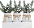 Mason Jars by Winter White, White Centerpieces & Wood Tray, 3 Decorative Jars for Home Table Decor, Farmhouse Dining Table & Kitchen Decorations