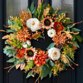 24 inch harvest fall wreaths for front door, main product view