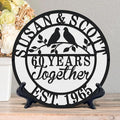 Personalized Christmas Gifts 2025 Best Housewarming Gifts Custom 50th or Any Year Wedding Anniversary Metal Sign Wedding Gifts Personalized Metal Name Signs Monogram Wall Decor