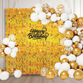 12PCS Gold Shimmer Wall Backdrop, Laser Square Sequin Photo Backdrops Panel, Glitter Wall Background for Birthdays, Weddings, Christmas, Engagements, Disco Bachelorette Party Decoration (3FTx4FT)