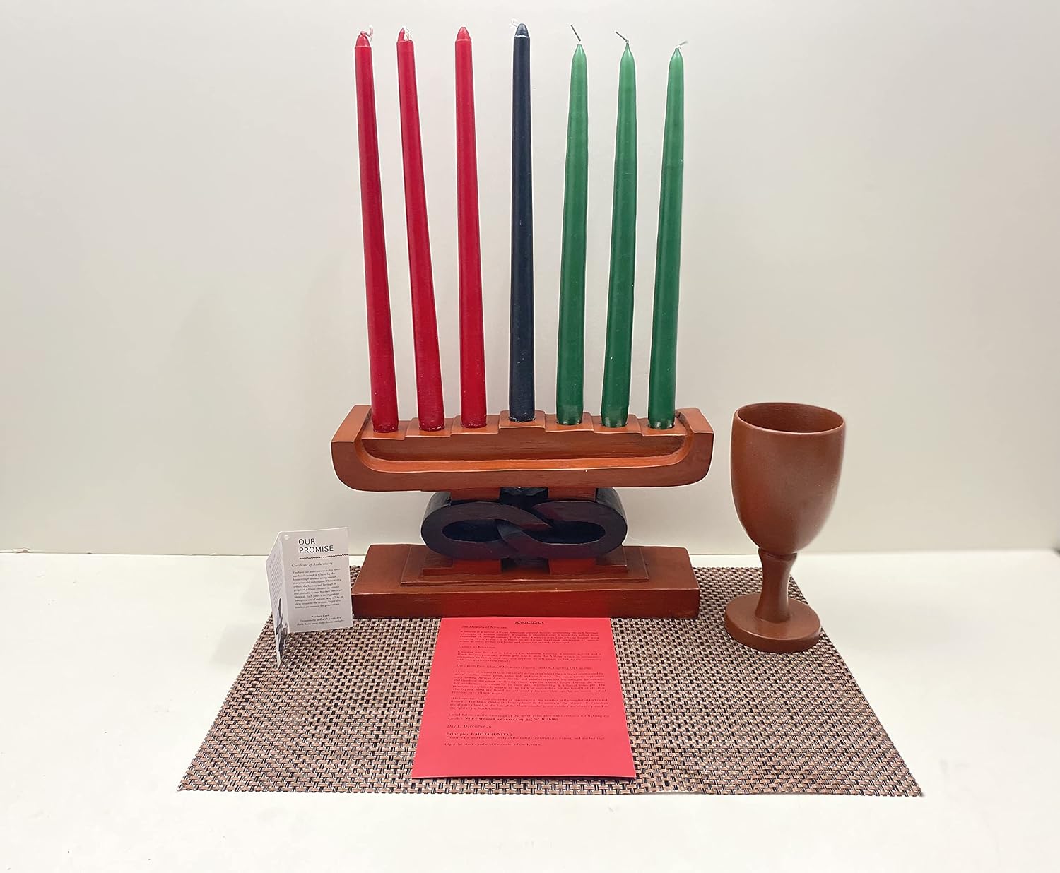Kwanzaa Unity (UMOJA) Celebration Set (Brown) - Handmade in Ghana