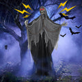 halloween skeleton with led red glowing eyes, sound, main product view