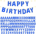 TaoBary 112 Pcs DIY Letter Kit Glitter Customizable Banner Letters Include 107 Letters and Numbers 3 Rope and 2 Needles for Birthday Halloween Christmas Wedding Valentine Party Decor(Dark Blue)