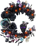 18 inch halloween wreath for front door, iridescent, main product view