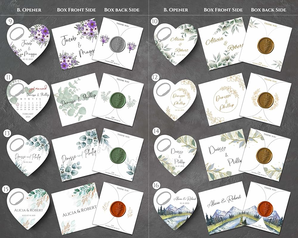 Wedding Bottle Opener Favors for Guests in Bulk, Hearts Shape Bottle Opener, Personalized Party Favors in Bulk, Wedding Favor Guests. 20 to 300 pcs. Custom Fridge Bottle Opener (Heart)