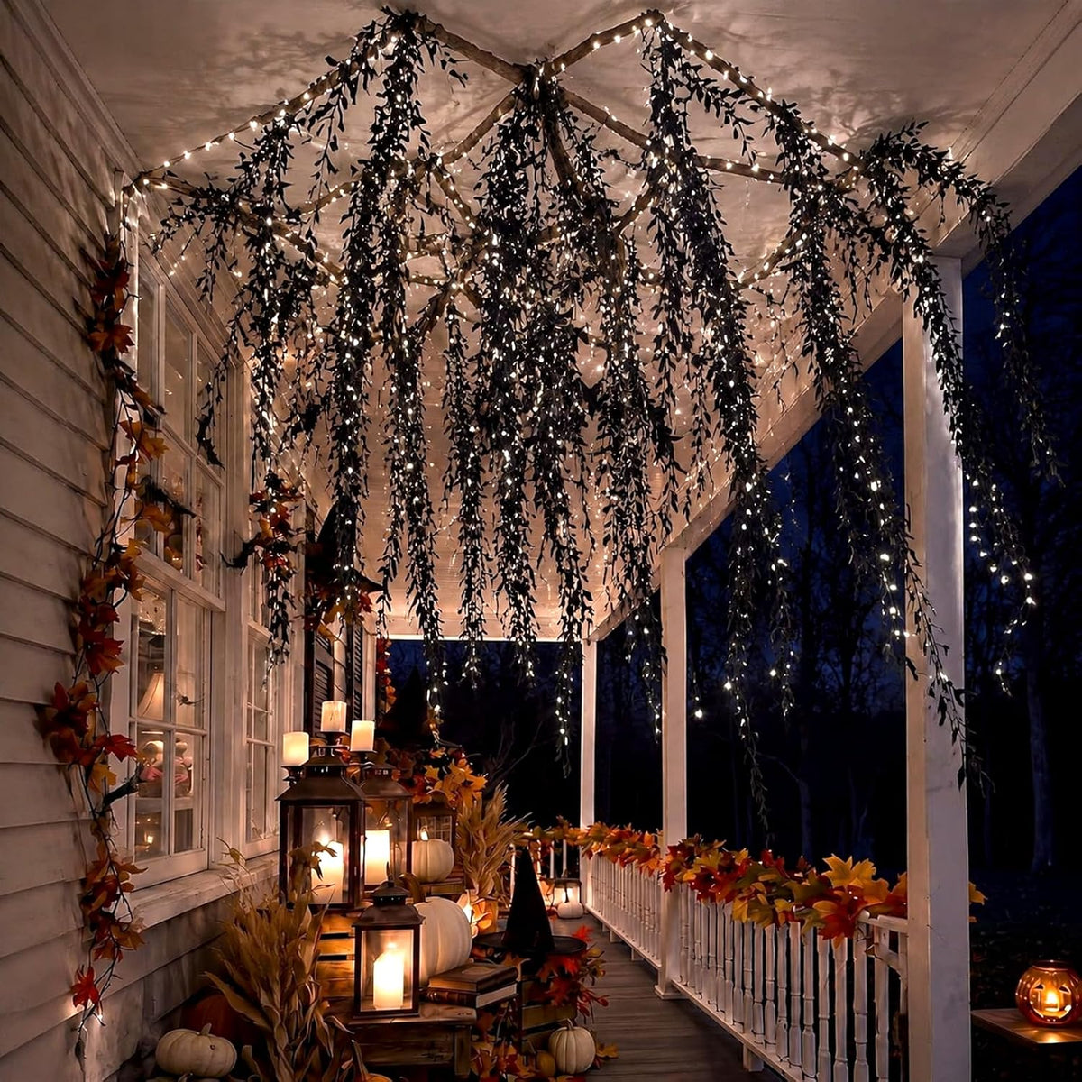 bucherry 36 pcs 3d halloween tree decoration black showing dimensions