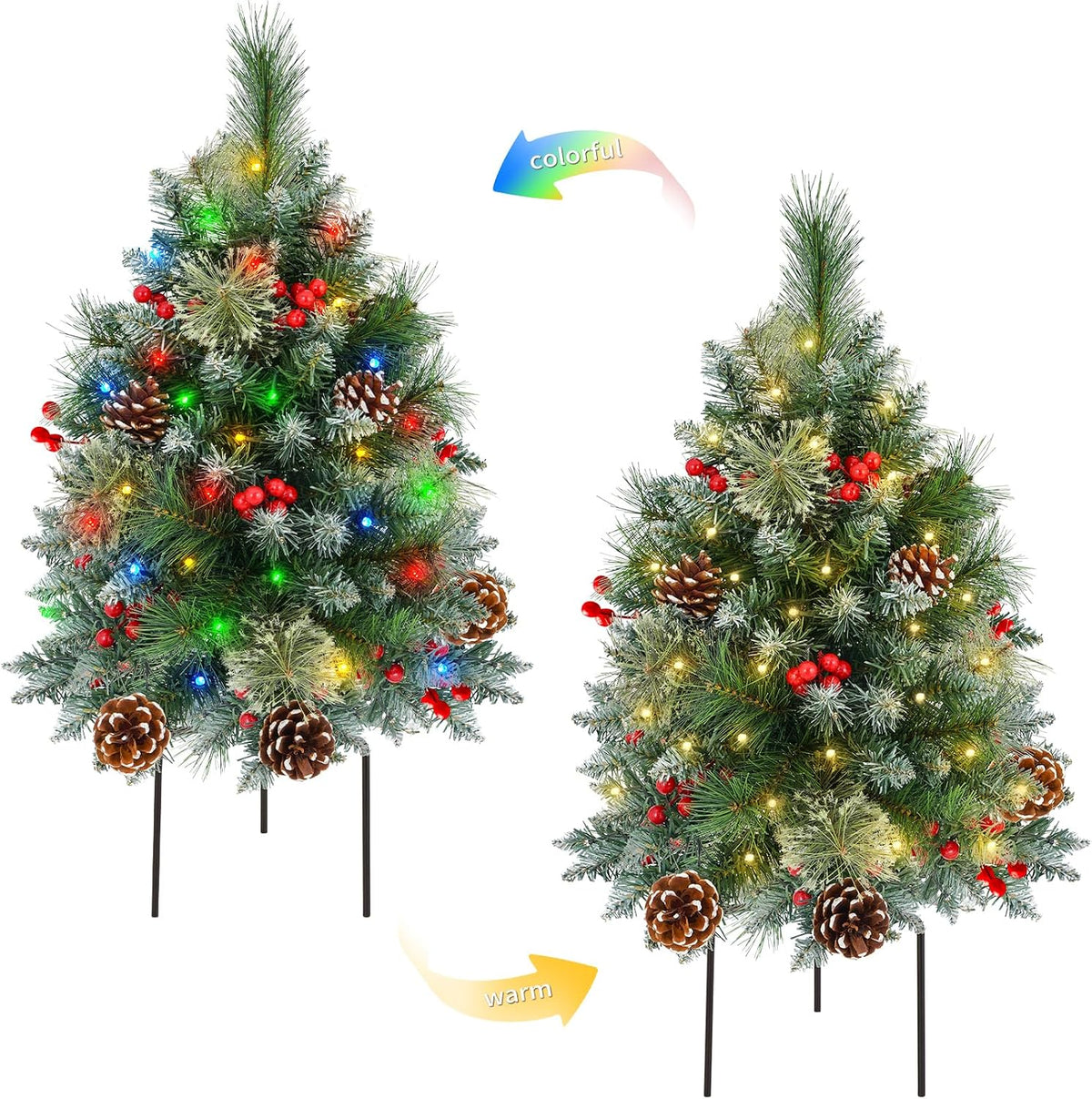 christmas tree urn filler with timer, pre-lit warm, main product view