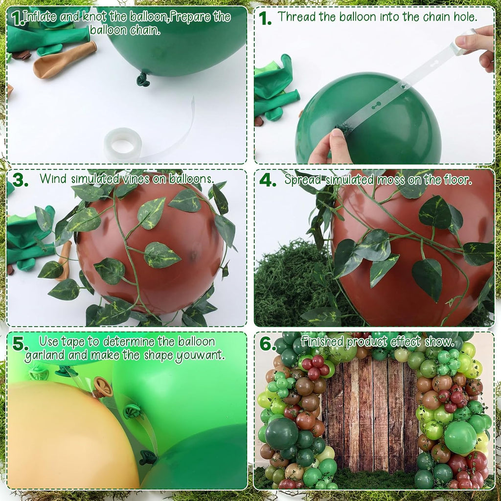 green balloon arch kit 18 12 5 inch, side view