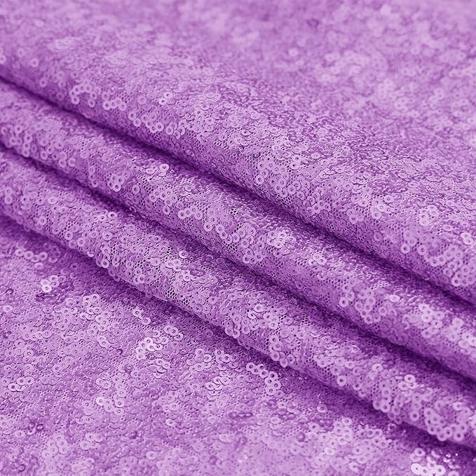 Sugargirl Lavender Purple Sequin Backdrop Curtain 2 Panels 2FTx8FT Glitter Lavender Background Drapes Sparkle Photography Backdrop for Party Wedding Birthday Wall Decoration
