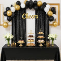 Sequin Backdrop 6x8FT Black Halloween Background Sequin Fabric Glitter Backdrop Curtains for Birthday Party Baby Shower Decoration
