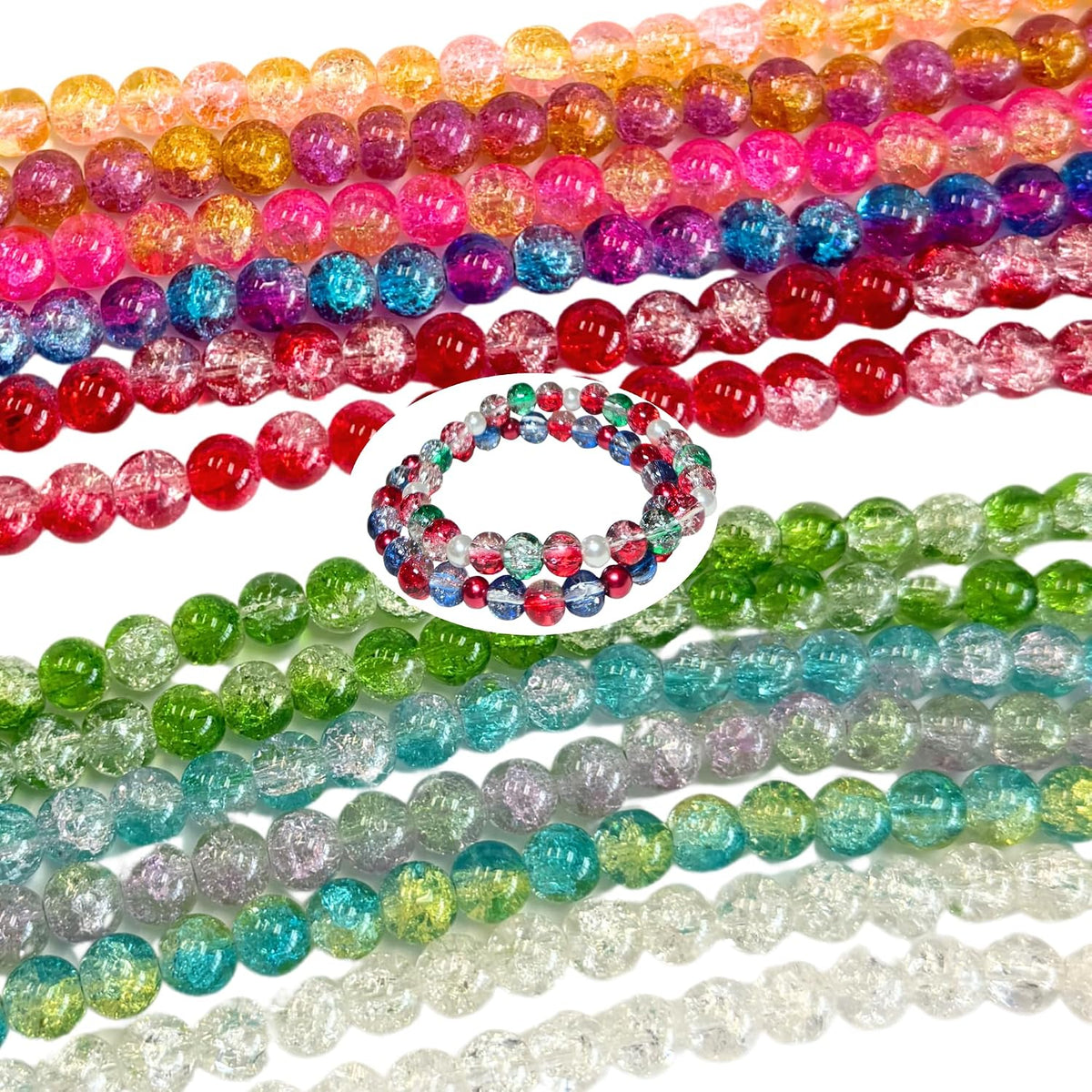 8mm glass beads round bulk, diy jewelry supplies, main product view