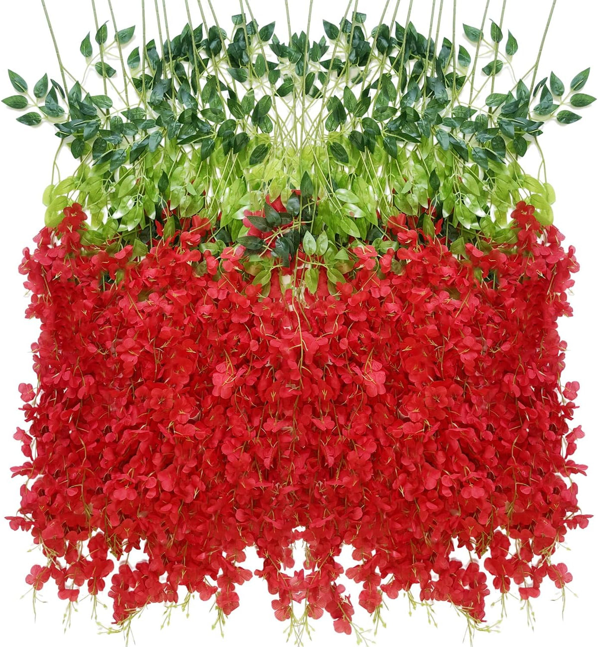 artificial wisteria hanging flowers fake wisteria flower garland, main product view