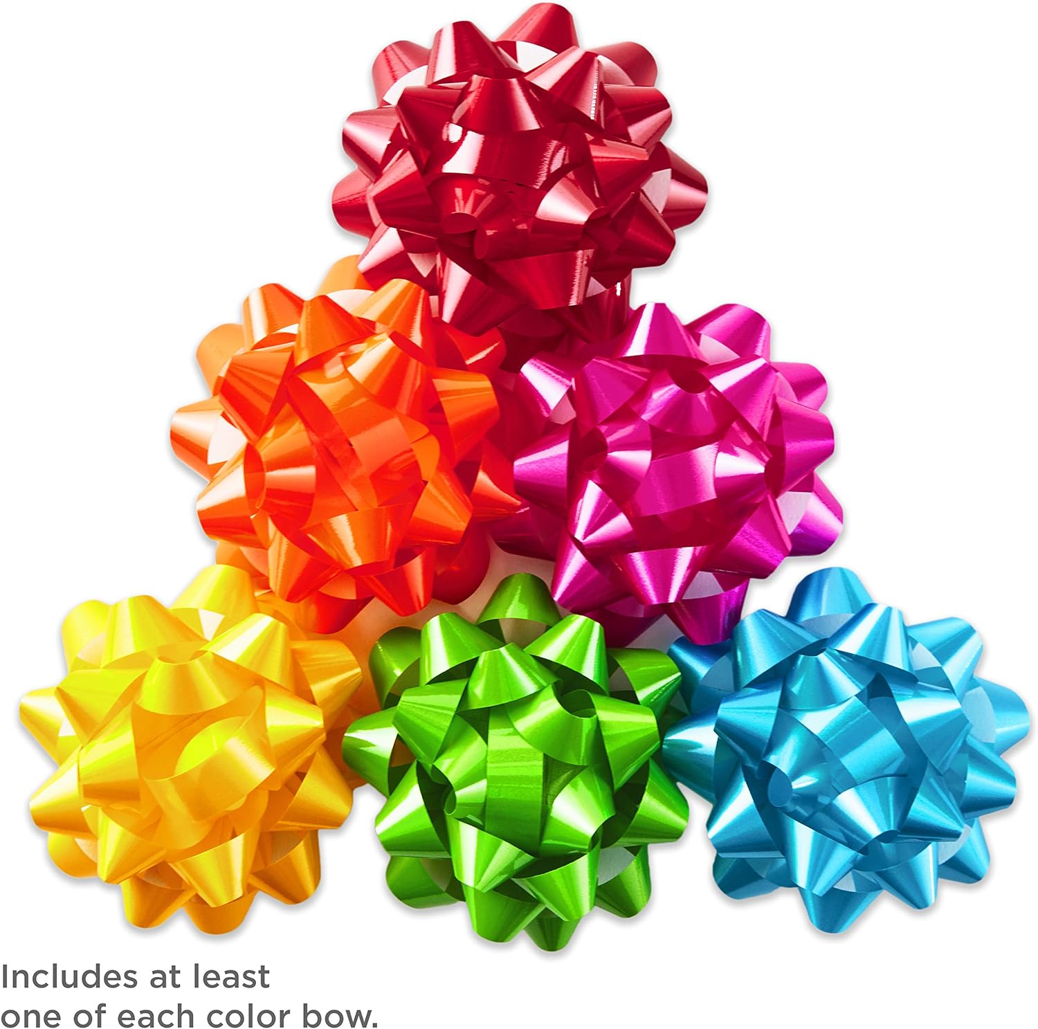 Hallmark Bright Gift Bow Assortment (36 Bows) Red, Pink, Orange, Green, Teal, Yellow for Birthdays, Weddings, Baby/Bridal Showers, Christmas, Hanukkah