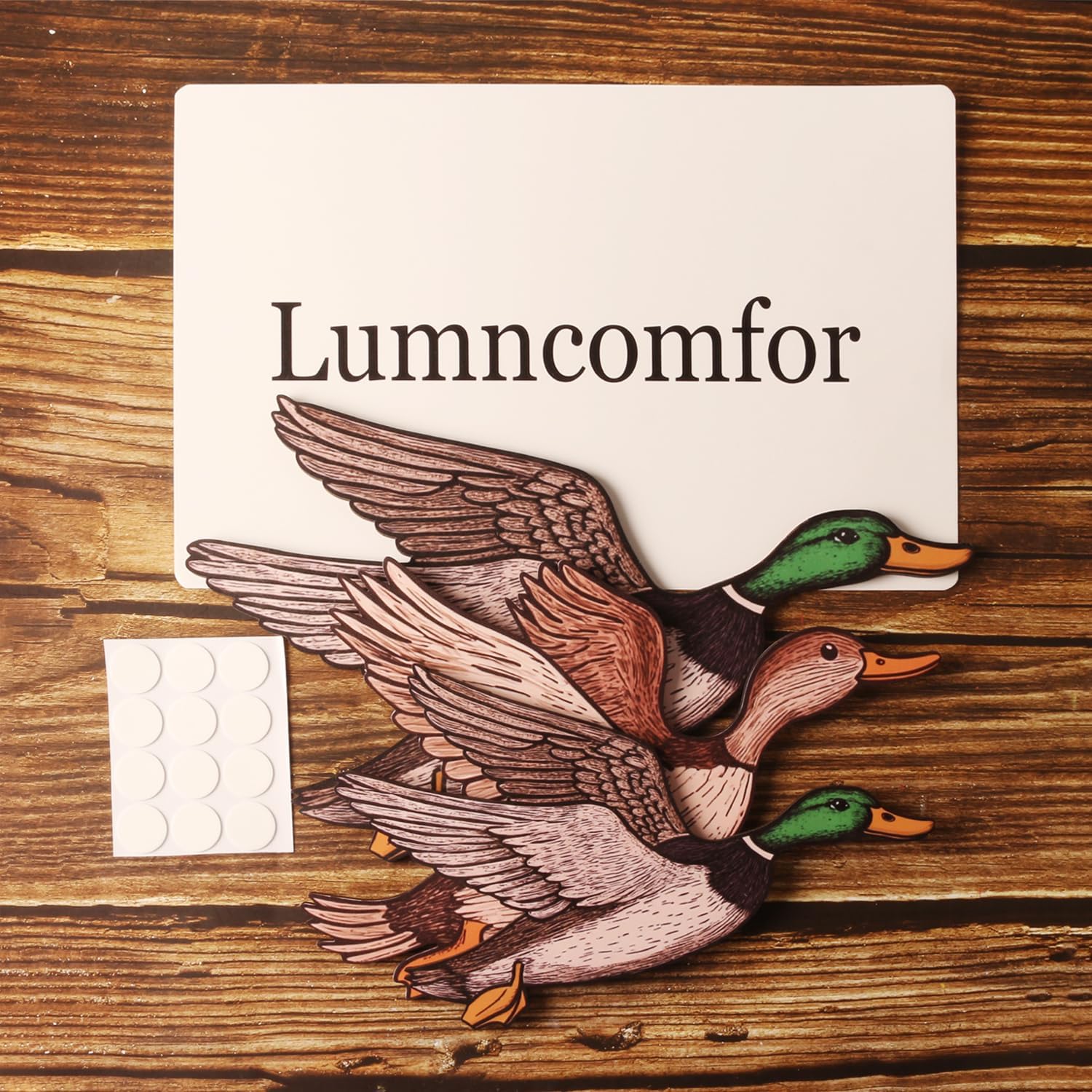 Lumncomfor 3PCS Wooden Mallard Duck Hunting Wall Decor Larger Ducks