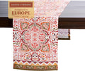 Maison d' Hermine Table Runner 100% Cotton Single Layer Table Runners 72 inches Long for Thanksgiving Christmas Decorations Home Kitchen Dining Party Wedding (Damask, 14.5" x 72")