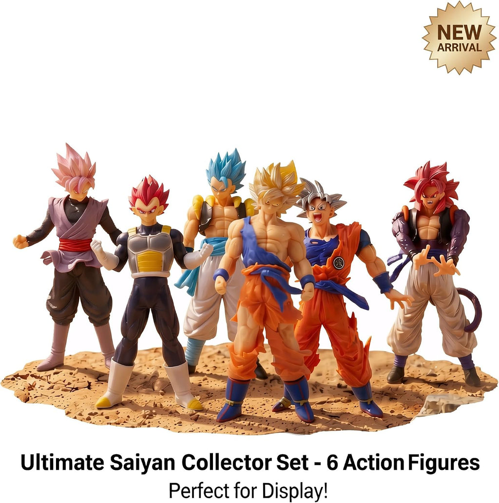 anime pvc action figures 6pcs 6.5-8 inch dynamic, close-up detail