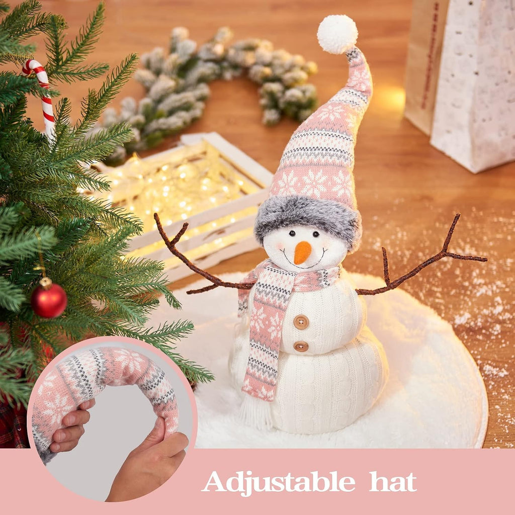 Christmas 2025 Animated Snowman Decorations, Xmas Handmade Plush Ornaments for Indoor, Home and Holiday, Present for Family and Friends