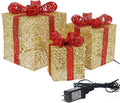 sunnyglade set of 3 christmas lighted gift boxes, main product view