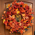 fall maple leaf wreath, 26inch fall wreaths for, main product view