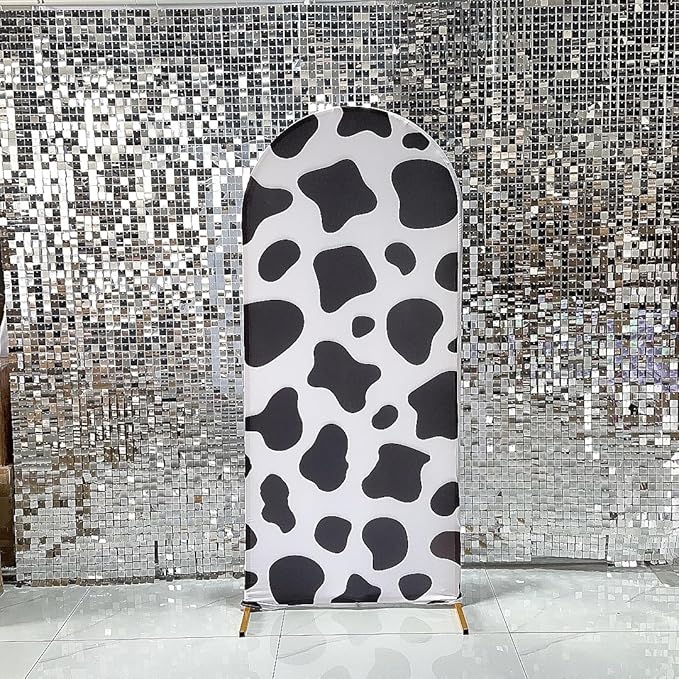 Arch Backdrop Chiara Arch Stand Covers Stretchy Spandex Fabric Cow Pattern Background for Birthday Baby Shower Party Decoration