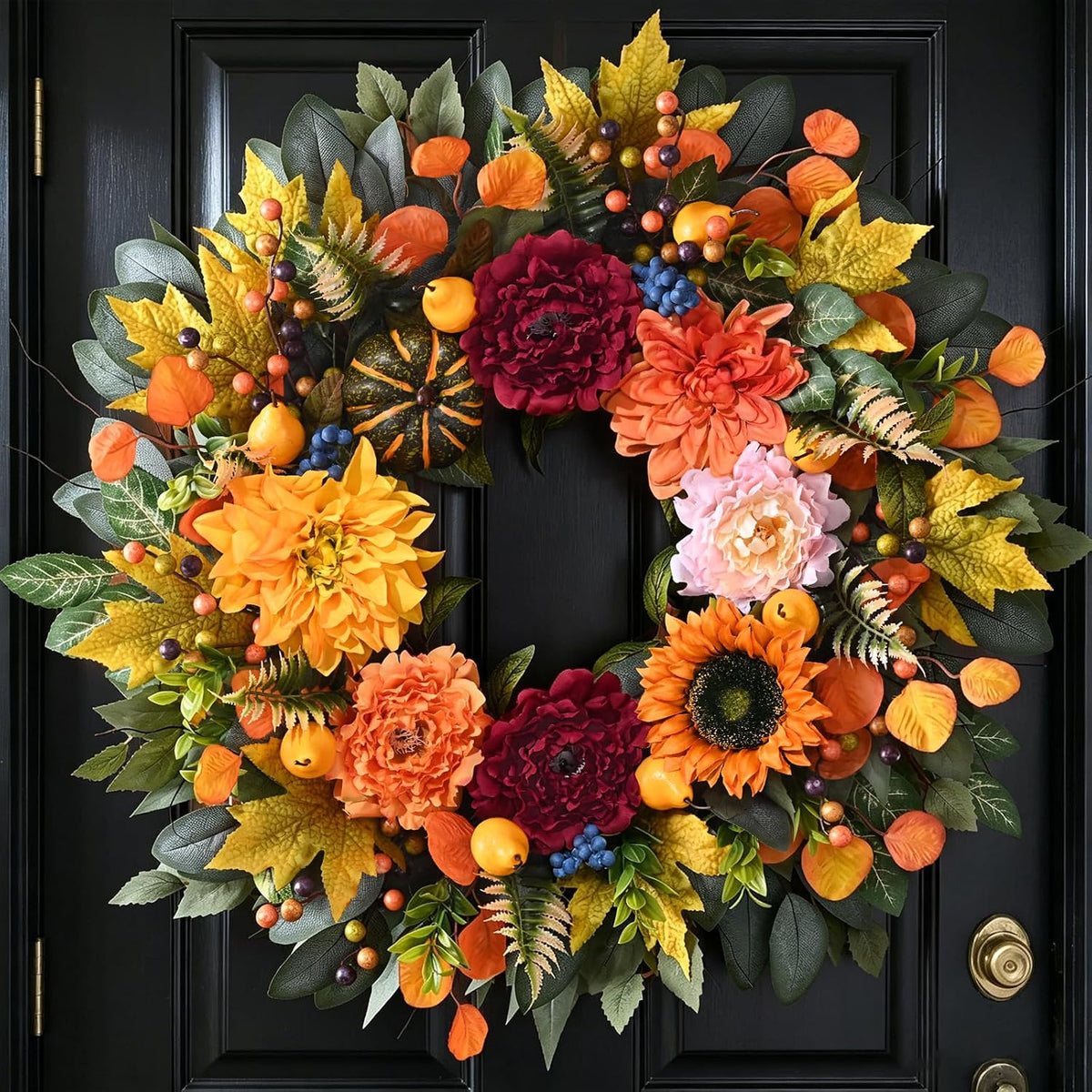 waipfaru 26 inch harvest fall wreaths for front, main product view