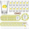 Funnymoom 50 Sets Lemon Party Favors for Guests Baby Shower Decorations with Acrylic Shot Glasses Lemon Theme Supplies for Summer Birthday Bridal Shower Gender Reveal Party