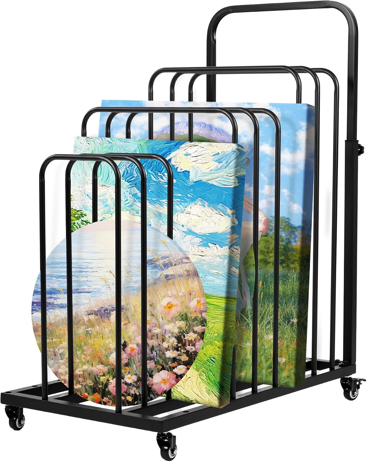 lukar art canvas storage rack, art storage organizer, main product view