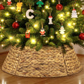 lanpn natural rattan christmas tree collar 24 inch, main product view