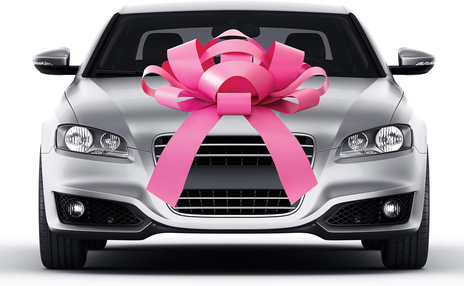 CarBowz Big Pink Car Bow, Happy Birthday Bow, Giant 30" Bow, Non Scratch Magnet, Weather Resistant Vinyl