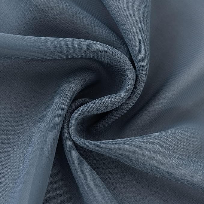 12Pack 9ft Chiffon Table Runner 14x108 Inch Sheer Romantic Table Runner for Wedding Birthday Party Bridal Shower Outdoor Decoration-Dusty Blue