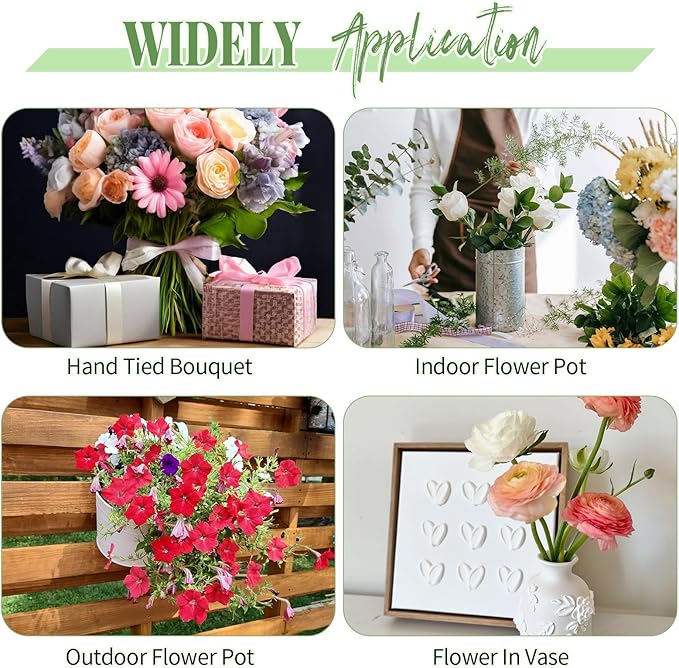 Aktor 24 Pcs Floral Foam Blocks for Fresh & Artificial Flower Arrangement, 8.8” x 4.1” x 2.7” Green Wet Foam for Wedding, Birthdays, Home, Office, and Garden Decorations