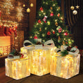 domkom set of 3 nesting christmas lighted gift, main product view