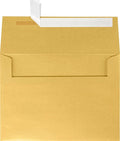 LUXPaper A7 Invitation Envelopes | Peel & Press | 5 1/4" x 7 1/4" | Gold Metallic | 80lb. Text | 500 Qty