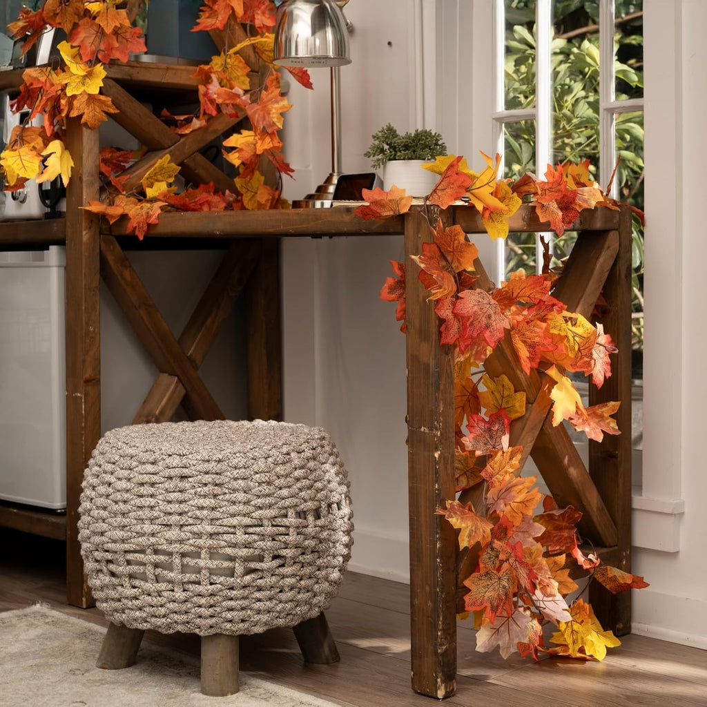 cqure 6 pack fall leaf garland, total 35ft, view 9