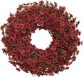 20" burgundy artificial floral wreath for front door, main product view