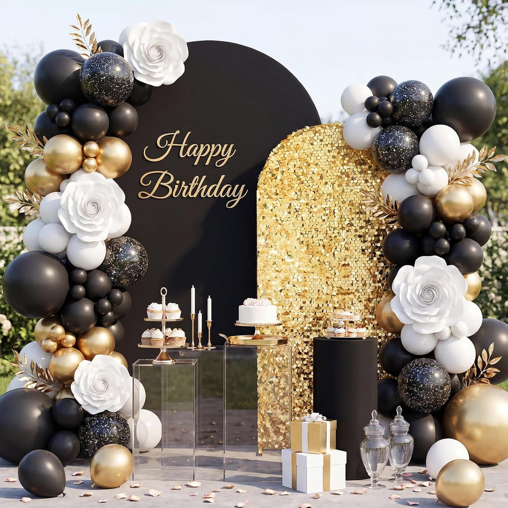saitimade set of 2 black and gold sequin, side view