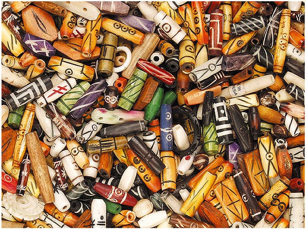 bone beads and pendants, assorted, 300 pieces, rustic, main product view