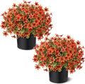 2 set fake fall eucalyptus＆campanula topiary ball tree, main product view