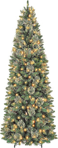 hykolity 7.5 ft slim prelit christmas tree with, main product view
