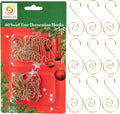 40Pcs Gold Christmas Ornaments Hangers Hooks for Christmas Tree Baubles, String Lights – Reusable Swirl S Hooks for Easy Xmas Art Craft Decorations