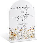 Wedding Signs for Ceremony and Reception, Boho Floral Cards And Gifts Sign, Wedding Signage with Stand, Bridal Shower Table Centerpieces, Supplies for Engagement Reception and Event Party, 30