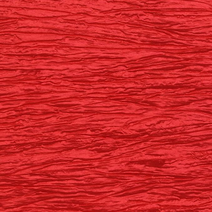 YOUR CHAIR COVERS - 90 x 132 inch Rectangular Crinkle Taffeta Tablecloth - Red, Rectangle Table Linens for 6 ft Rectangular Tables, Wedding Crushed Table Cloth