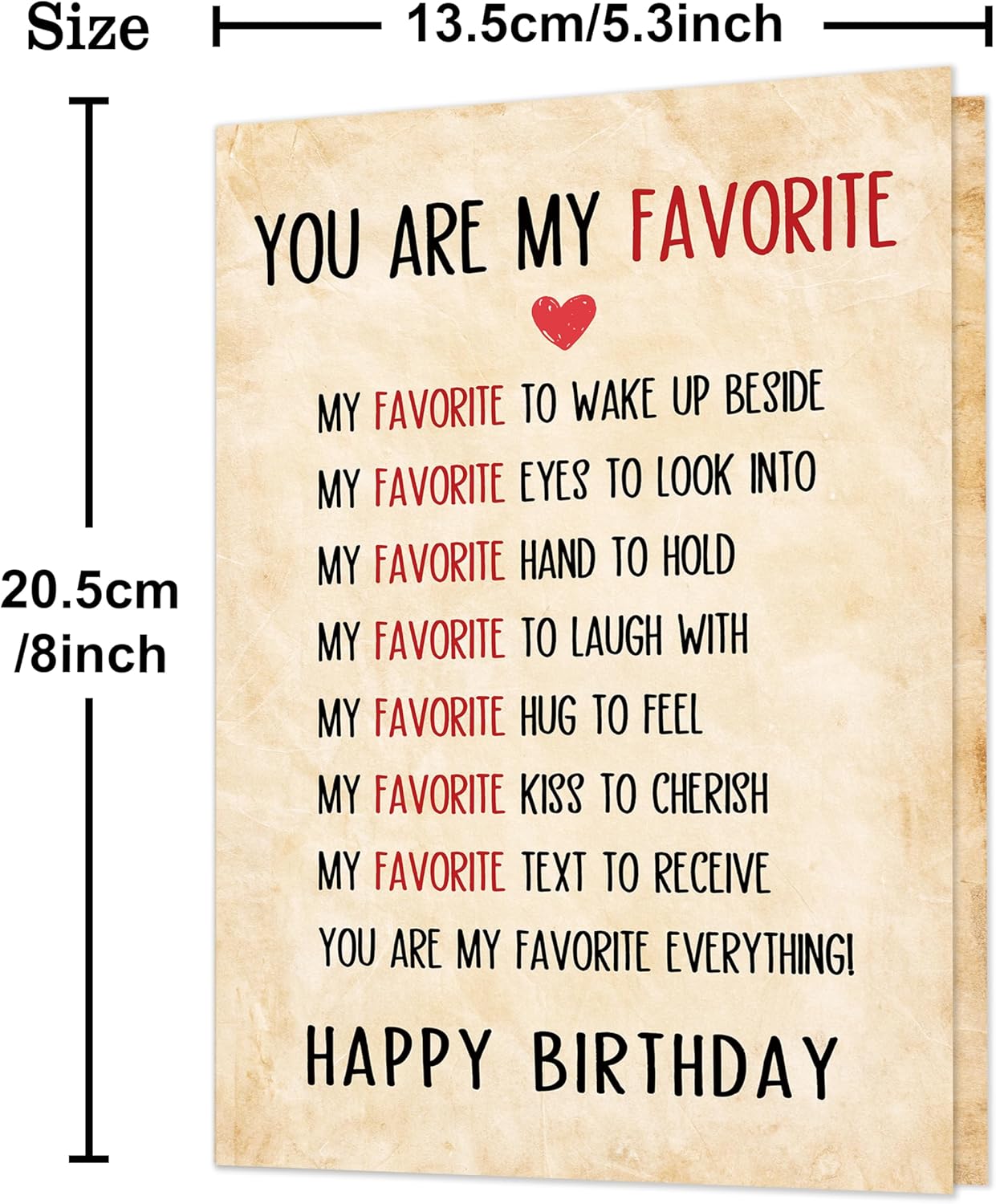 IDU Birthday Card for Husband Wife Boyfriend Girlfriend Couple Men Women,Romantic Happy Birthday Cards Gifts Decorations for Him Her