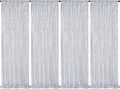 2FTx8FT Silver Glitter Sequin Curtain for Party Photography Backgrounds Wedding Backdrops Set of 4 Panels
