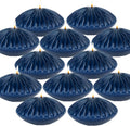 10 Hour Navy Floating Candles Large 3"，Unscented Romantic Tealight Ribbed Candles for Cylinder Vases，Centerpieces at Wedding, Party, Pool, Holidays, Set of 12